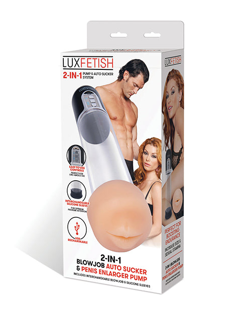 Lux Fetish Lux Fetish 2-in-1 Blowjob Sucker &amp; Penis Enlarger Pump