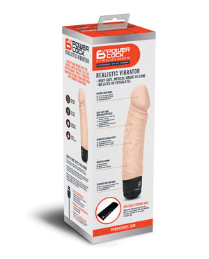 Powercocks Powercocks 6.5" Realistic Vibrator - Ivory - Image 3