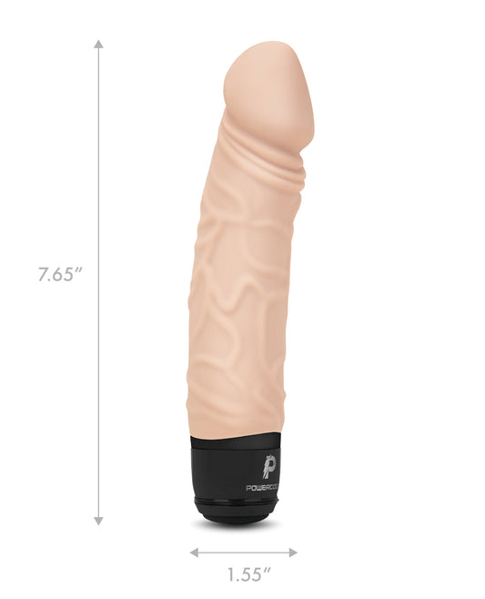 Powercocks Powercocks 6.5" Realistic Vibrator - Ivory