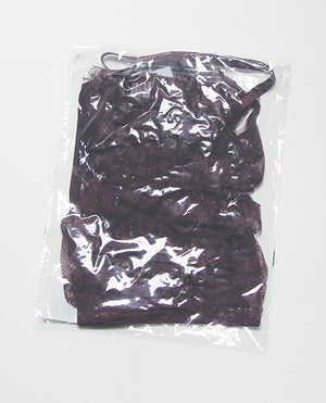Anna Eyelash Lace Cami Top w/Thong 2 pc Set - Merlot SM - Image 3