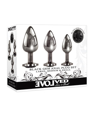 Evolved Evolved Black Gem Anal Plug Set