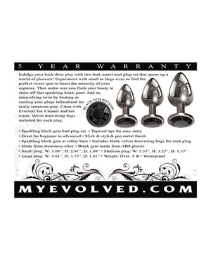 Evolved Evolved Black Gem Anal Plug Set - Image 4