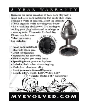 Evolved Evolved Black Gem Anal Plug - Small