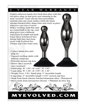 Evolved Evolved Joy Sticks 2 pc Plug Set - Black/Chrome - Image 4