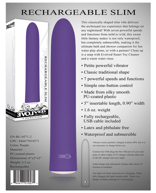 Evolved Evolved Love is Back Rechargeable Slim - Purple