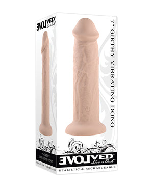Evolved Evolved 7" Girthy Vibrating Dong - Light