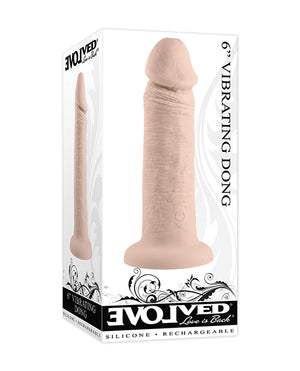 Evolved Evolved 6" Vibrating Dong - Light
