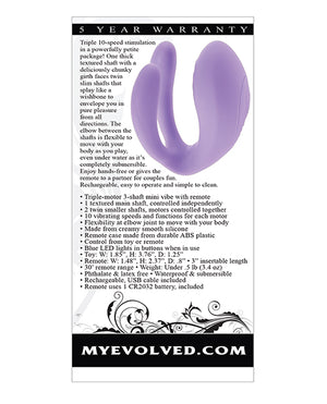 Evolved Evolved Petite Tickler Mini Vibe w/Remote - Purple - Image 3