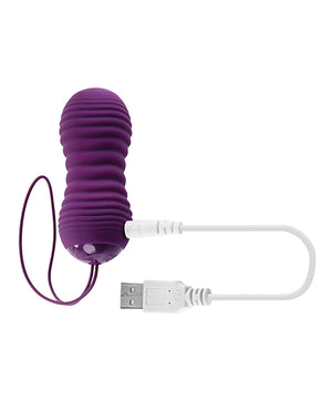 Evolved Evolved Eager Egg Vibrating &amp; Thrusting Egg w/Remote - Purple - Image 5