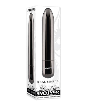 Evolved Evolved Real Simple Rechargeable Bullet - Black Chrome - Image 3