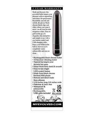 Evolved Evolved Real Simple Rechargeable Bullet - Black Chrome - Image 4