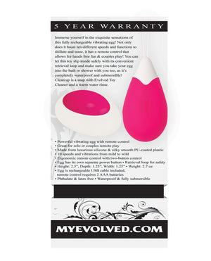Evolved Evolved Remote Control Egg - Pink - Image 2