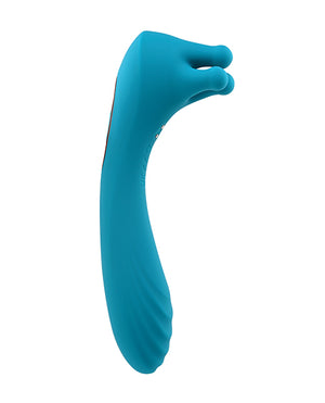 Evolved Evolved Heads or Tails Rechargeable Vibrator - Teal - Image 4