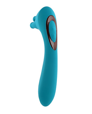 Evolved Evolved Heads or Tails Rechargeable Vibrator - Teal - Image 5