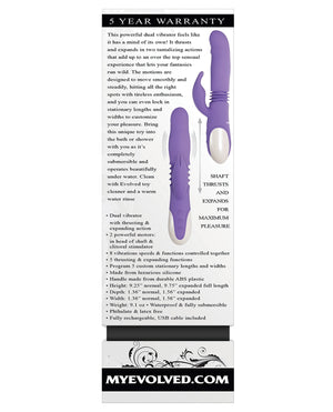 Evolved Evolved Thick &amp; Thrust Bunny Dual Stim Rechargeable - Purple - Image 3