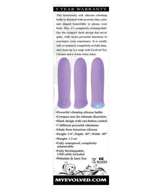 Evolved Evolved Purple Haze Rechargeable Bullet - Purple - Image 2