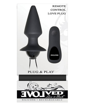 Evolved Evolved Plug &amp; Play Remote Anal Plug - Black - Image 2