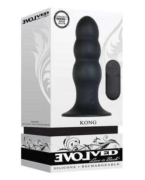 Evolved Evolved Kong Rechargeable Anal Plug - Black - Image 4