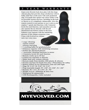 Evolved Evolved Kong Rechargeable Anal Plug - Black