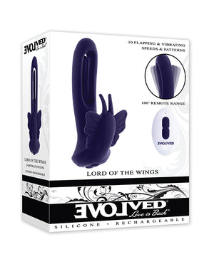 Evolved Evolved Lord of the Wings Flapping &amp; Vibrating Stimulator - Purple - Image 4