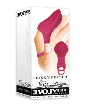 Evolved Evolved Frisky Finger Rechargeable Bullet - Burgundy - Image 3