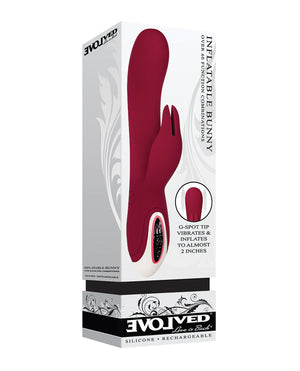 Evolved Evolved Inflatable Bunny Dual Stim Rechargeable - Burgundy - Image 2