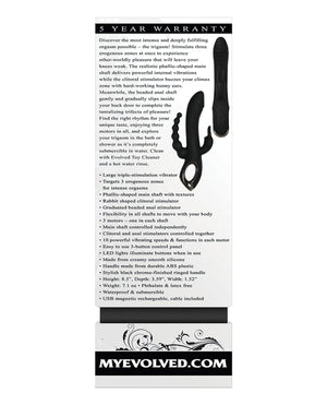 Evolved Evolved Trifecta Triple Stim Rechargeable - Black - Image 2