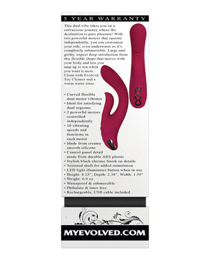 Evolved Evolved Red Dream Dual Stim - Burgundy - Image 2