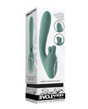 Evolved Evolved Thrust into Ecstasy Thrusting Rabbit Vibrator - Mint