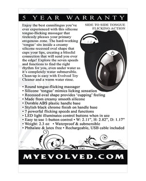 Evolved Evolved Lickity Slit Oral Massager - Black - Image 2