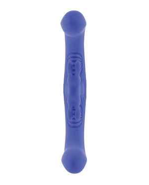 Evolved Lovebirds Curved Dual-Ended Rabbit Vibe w/Remote Control - Blue - Image 4