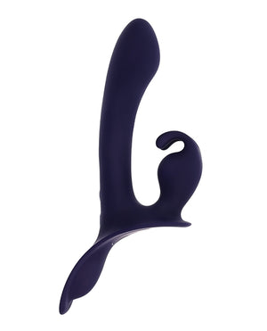Evolved Giving Vibes Strap-On Bunny Eared Stimulator w/Remote Control - Purple - Image 2