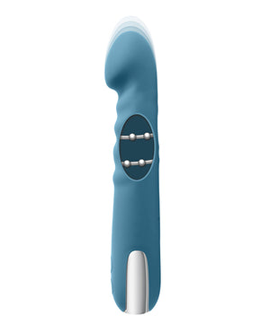 Evolved Evolved Queen of All Trades Thrusting &amp; Rotating Vibrator - Teal - Image 4