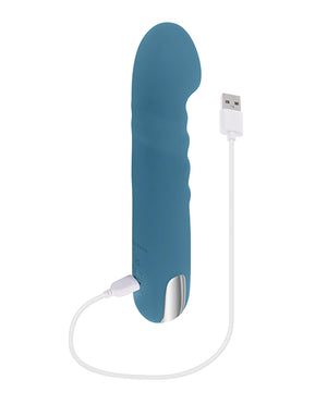 Evolved Evolved Queen of All Trades Thrusting &amp; Rotating Vibrator - Teal - Image 5