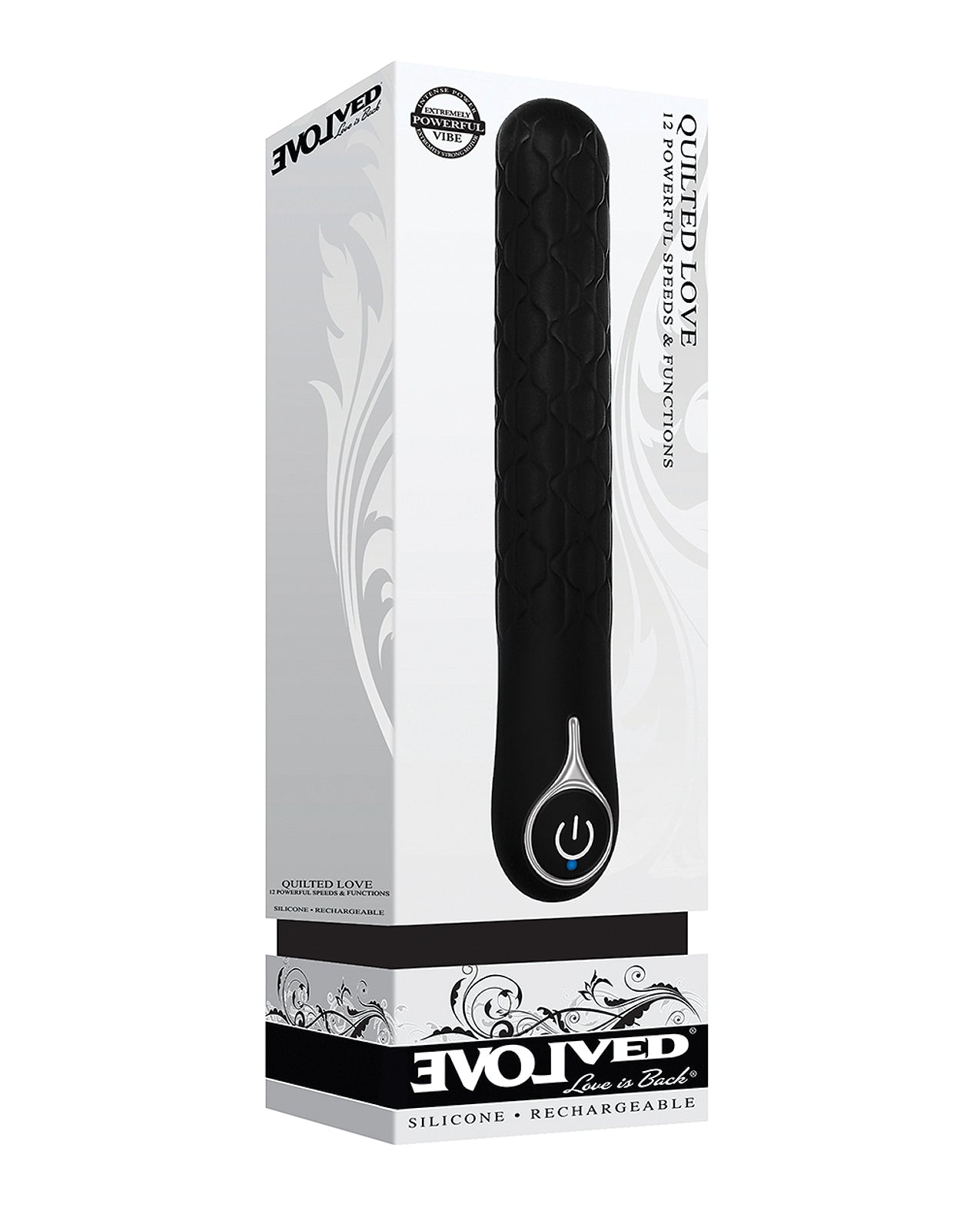 Evolved Evolved Quilted Love Rechargeable Vibrator - Black