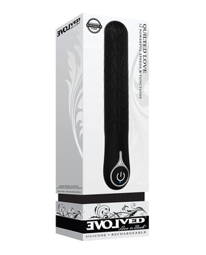 Evolved Evolved Quilted Love Rechargeable Vibrator - Black