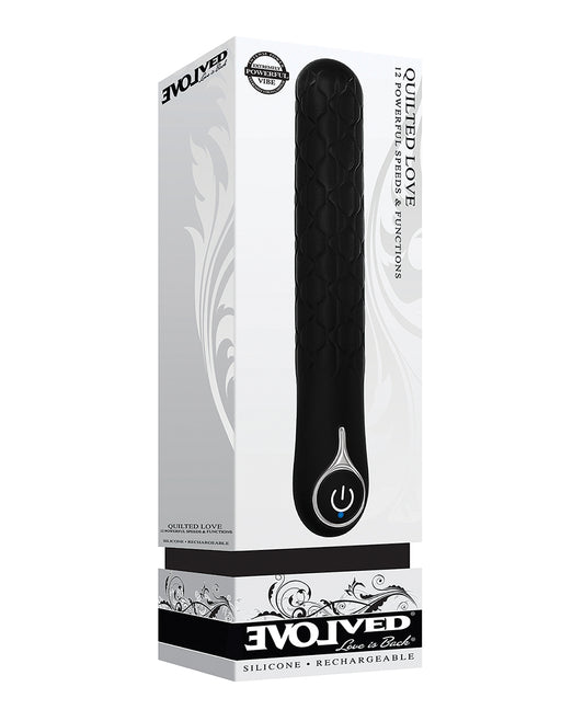 Evolved Evolved Quilted Love Rechargeable Vibrator - Black