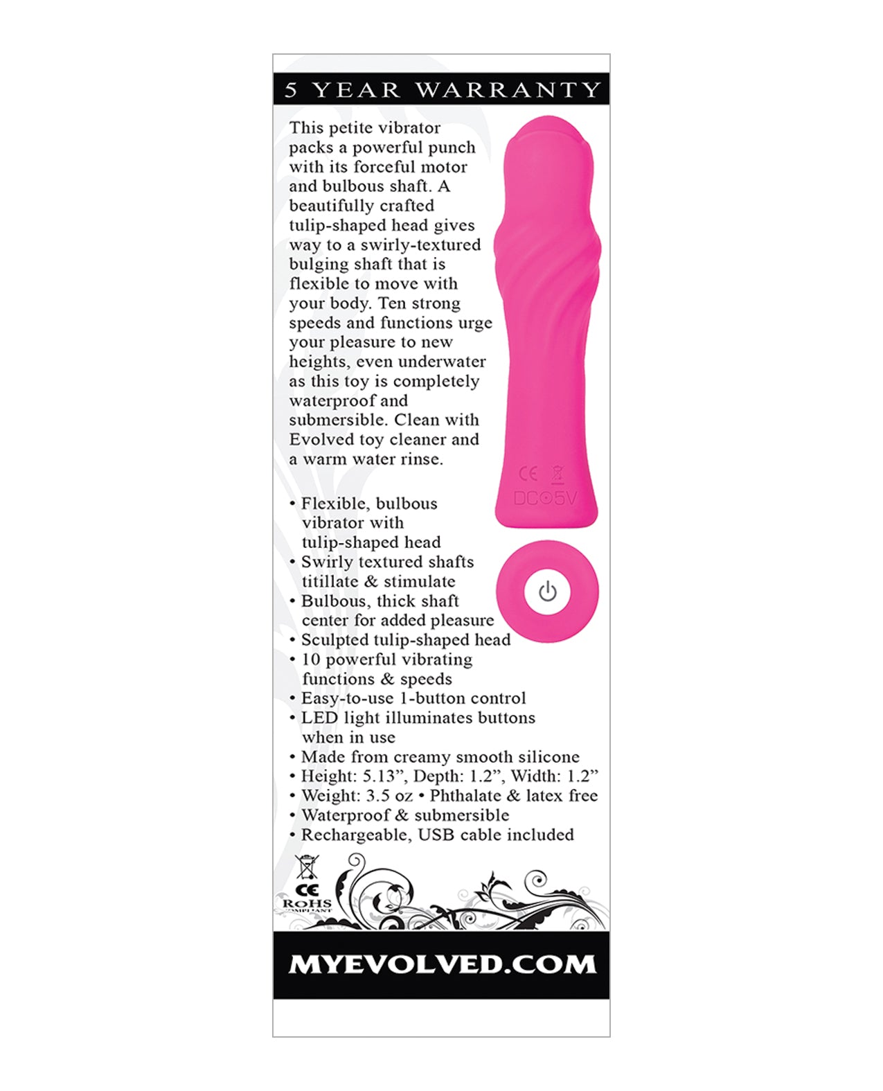 Evolved Evolved Twist &amp; Shout Rechargeable Bullet - Pink