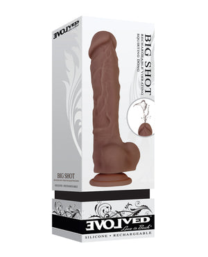 Evolved Evolved Big Shot Vibrating &amp; Squirting Dong - Brown - Image 3