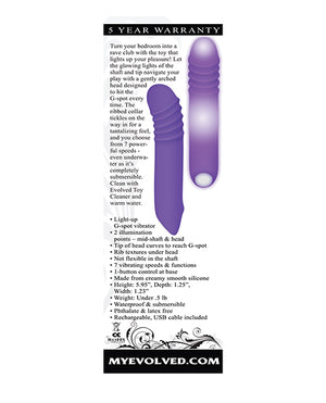 Evolved Evolved The G-Rave Light Up Vibrator - Purple - Image 3