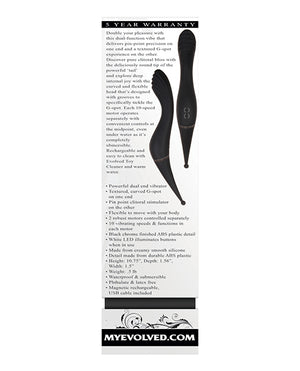 Evolved Evolved Tantalizing Teaser Dual End Vibrator - Black - Image 2