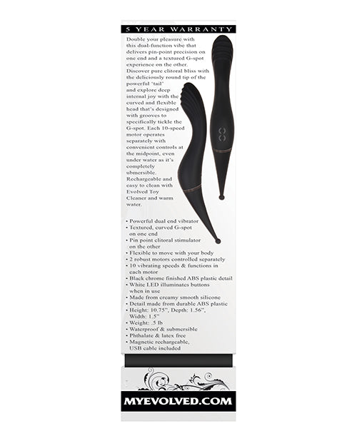 Evolved Evolved Tantalizing Teaser Dual End Vibrator - Black - Image 2