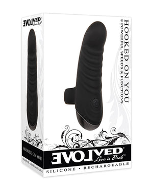 Evolved Evolved Hooked on You Curved Finger Vibrator - Black