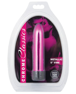 Erotic Toy Company Erotic Toy Company Chrome Classics 5" Vibe - Pink - Image 2