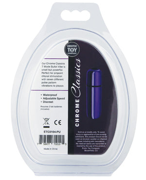 Erotic Toy Company Erotic Toy Company Chrome Classics Bullet 7 Speed - Purple - Image 3