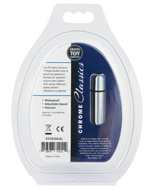 Erotic Toy Company Erotic Toy Company Chrome Classics Bullet 7 Speed - Silver - Image 3