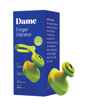 Dame Fin 2.0 Finger Vibrator - Citrus - Image 2