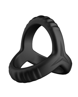 Forto Forto Tri Cock &amp; Ball Ring - Black - Image 4