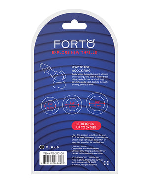 Forto Forto Trio Cock Ring Set - Black - Image 5