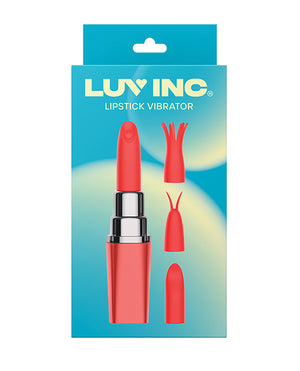 Luv Inc. Luv Inc. Lipstick Vibrator w/4 Heads - Coral - Image 4